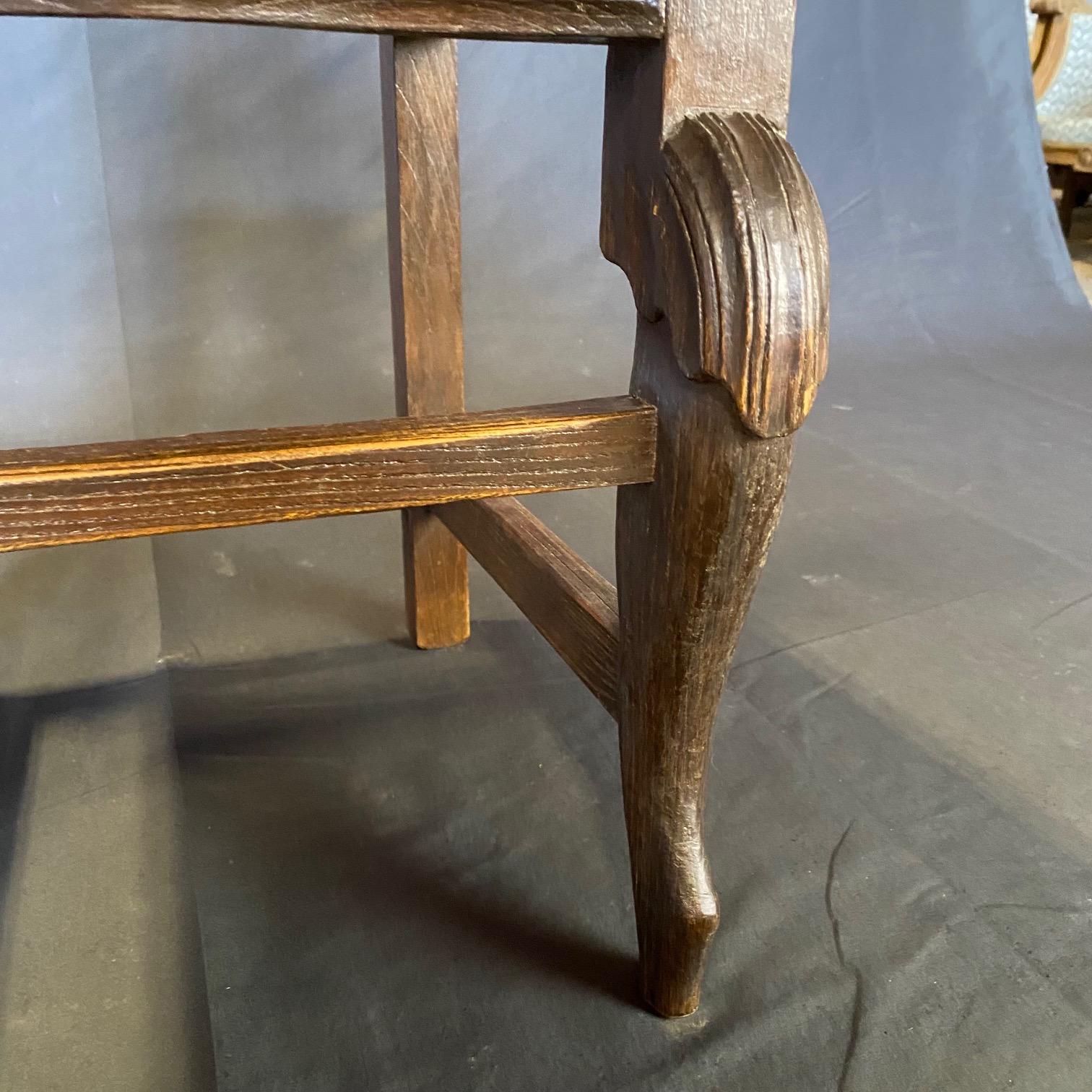 French Exquisitely Carved 19th Century Oak Renaissance Revival Dining Chairs For Sale 3