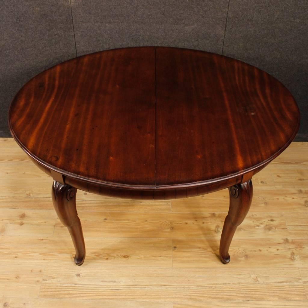 French Extendable Dining Table in Mahogany Wood from 20th Century 2