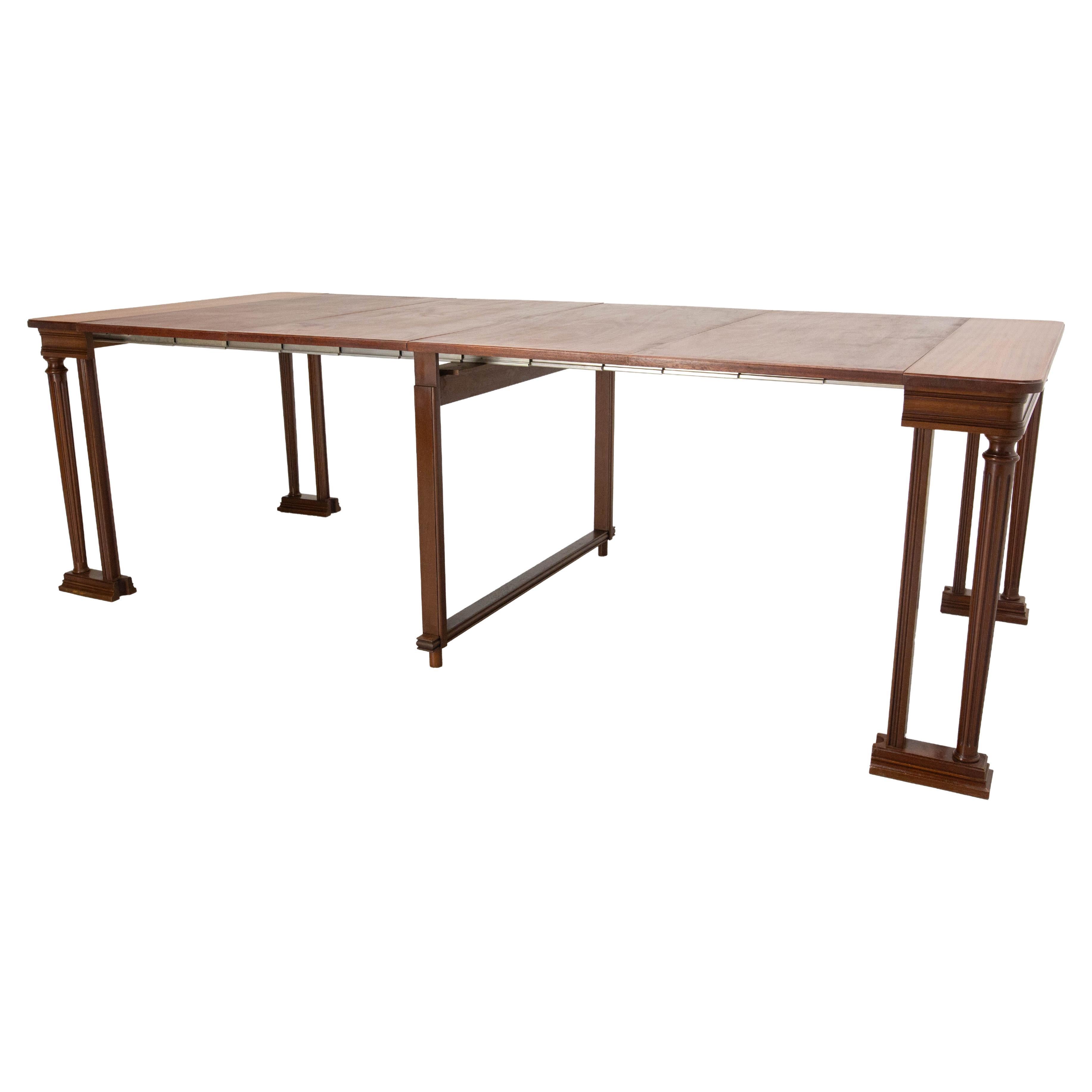 Französischer ausziehbarer Esstisch Tisch Louis 16, um 1960