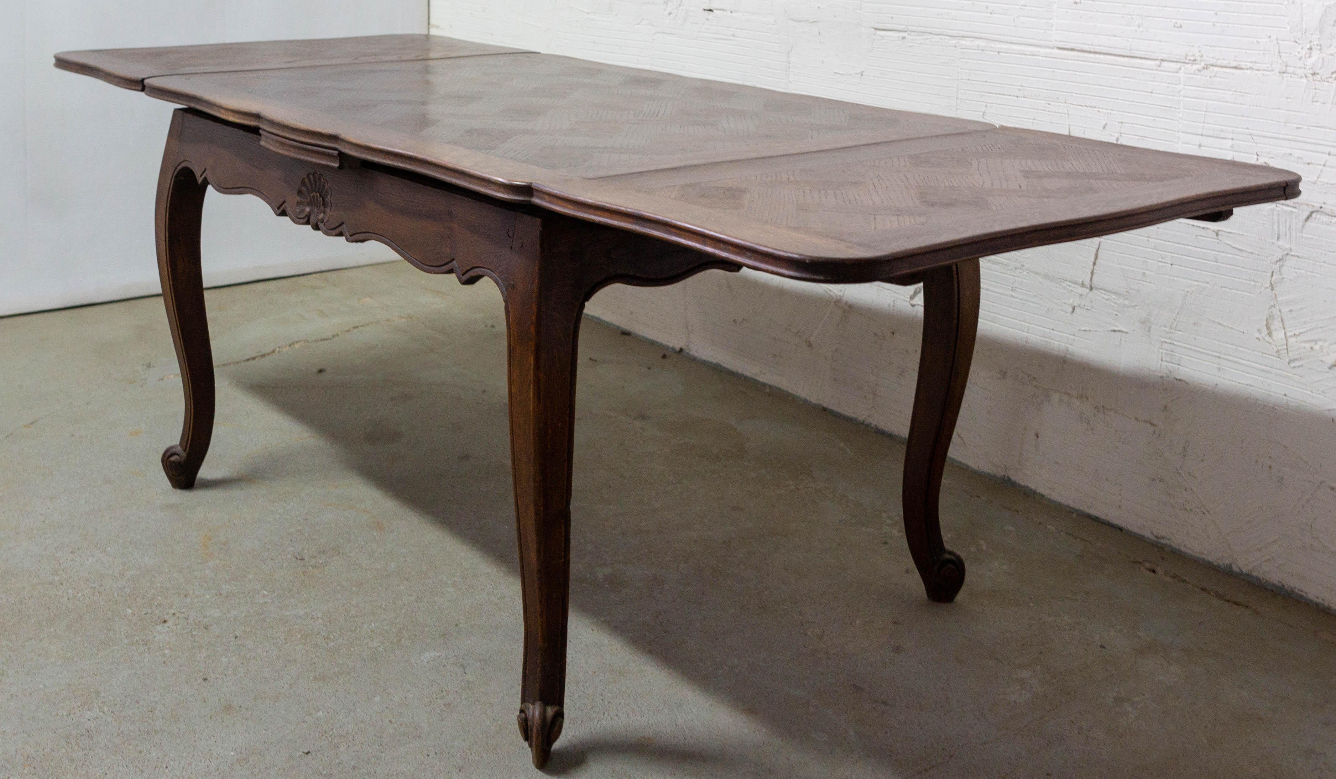 French Extending Dining Table Louis XV Style, circa 1960 5