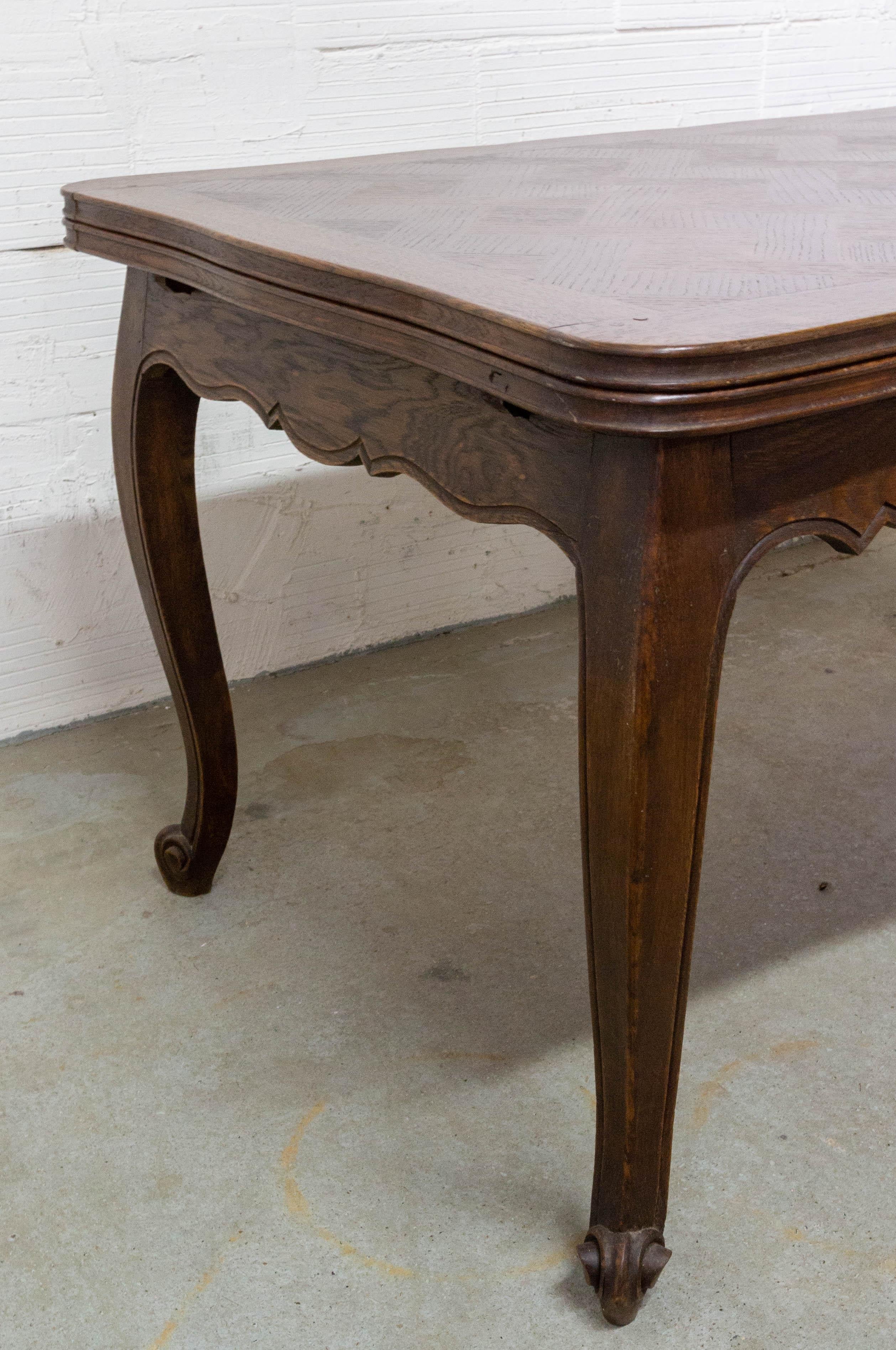 French Extending Dining Table Louis XV Style, circa 1960 6