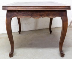 French Extending Dining Table Louis XV Style, circa 1960