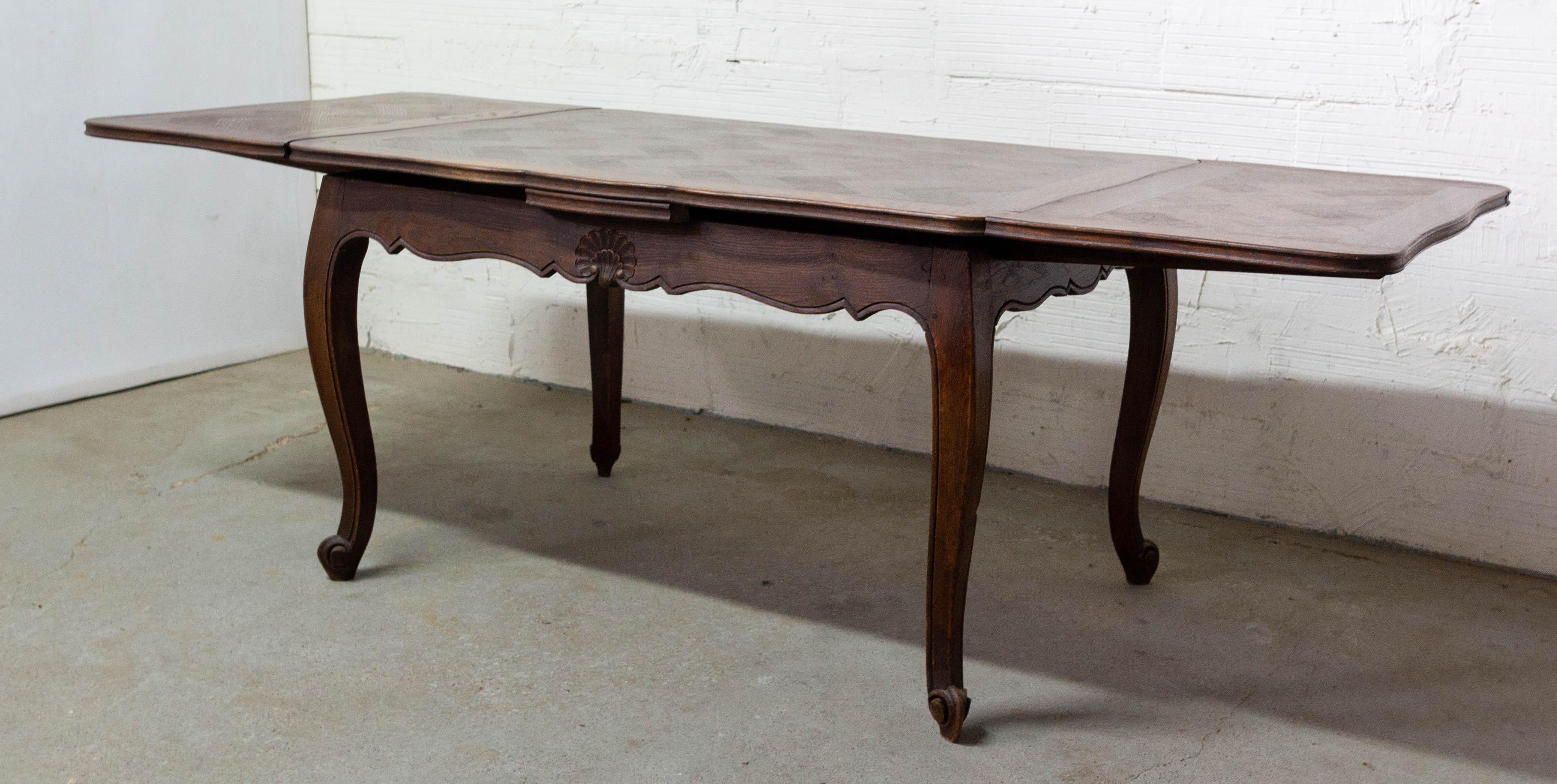 French Extending Dining Table Louis XV Style, circa 1960 2
