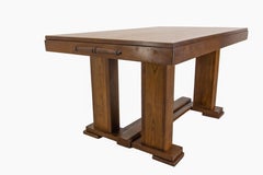 French Extending Oak Dining Table Mid-century, circa 1940