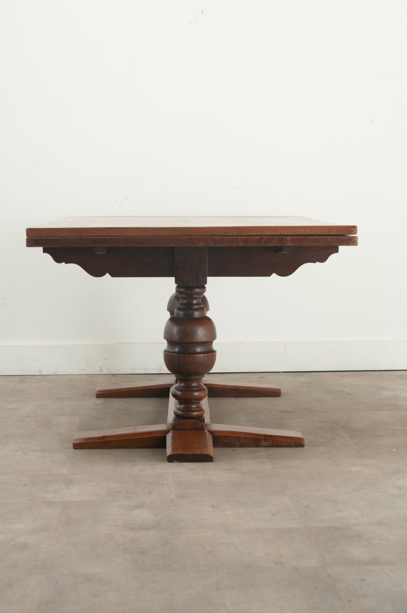 French Extending Trestle Base Dining Table For Sale 7
