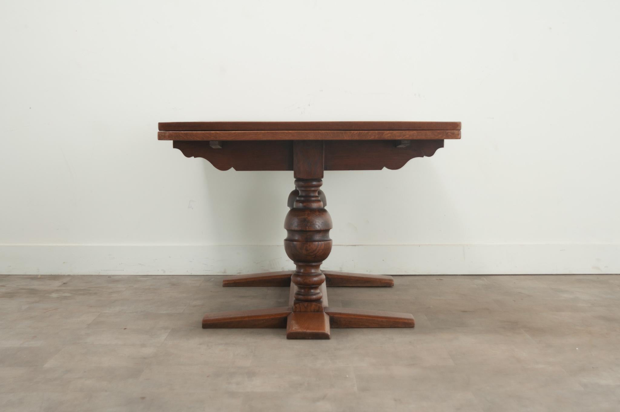 Hand-Carved French Extending Trestle Base Dining Table For Sale