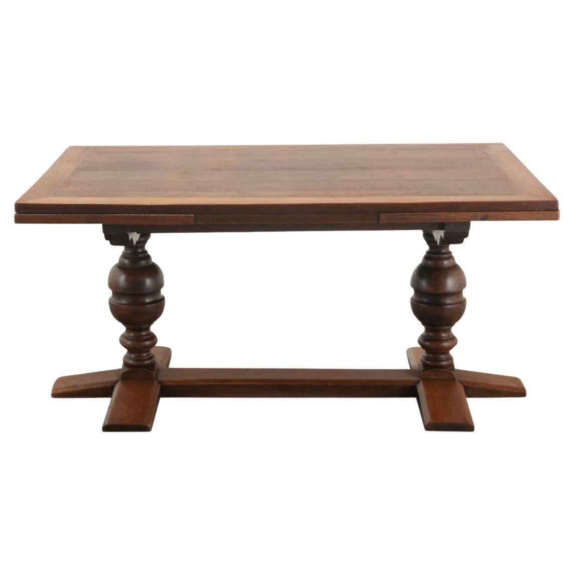 French Extending Trestle Base Dining Table For Sale