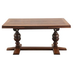 Used French Extending Trestle Base Dining Table