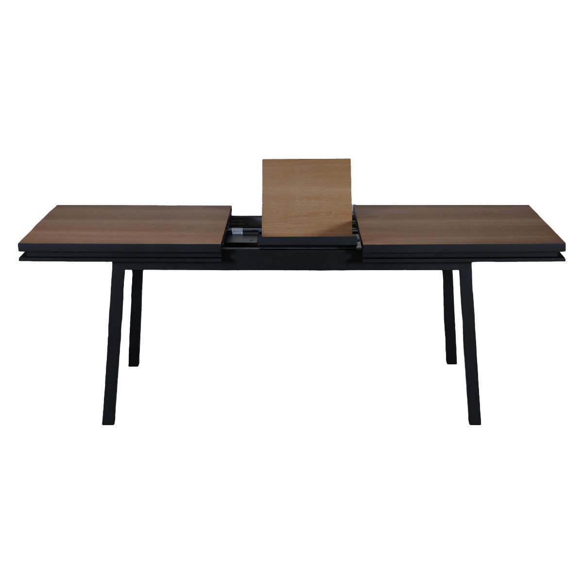 Fait main Table de salle à manger à rallonge en chêne massif, design Eric Gizard Paris en vente
