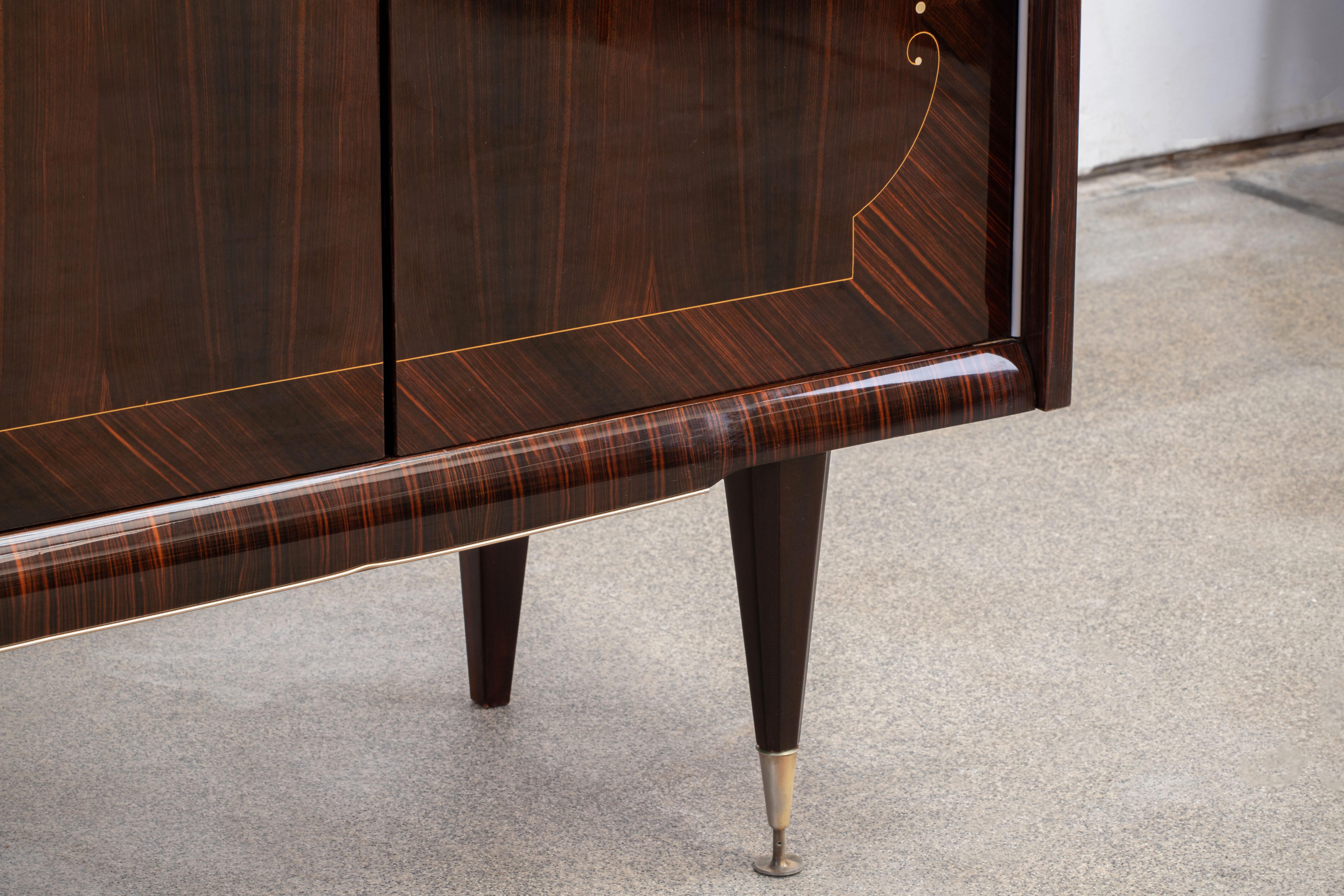 French Extra Large Art Deco Sideboard Macassar, 1940s 2