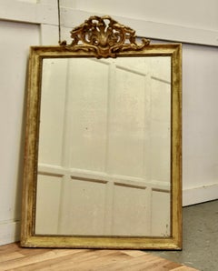 French Faded Pale Gilt Pier Mirror