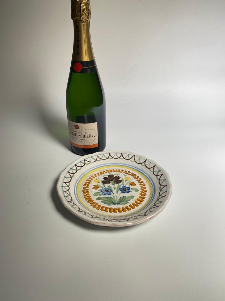 French Faience 18th Century, Hand Painted, Flowers Decor Pattern For ...