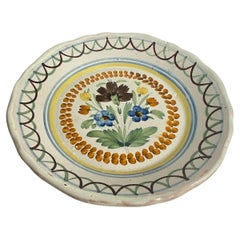French Faience 18th Century, Hand Painted, Flowers Decor Pattern