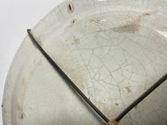 French Faience 18th Century, Flowers Decoration, Brown and Green Color