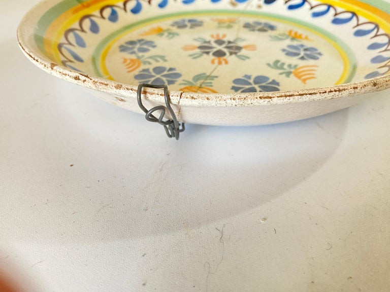 French Faience 18th Century, Hand Painted, Flowers Decor Pattern, Blue ...