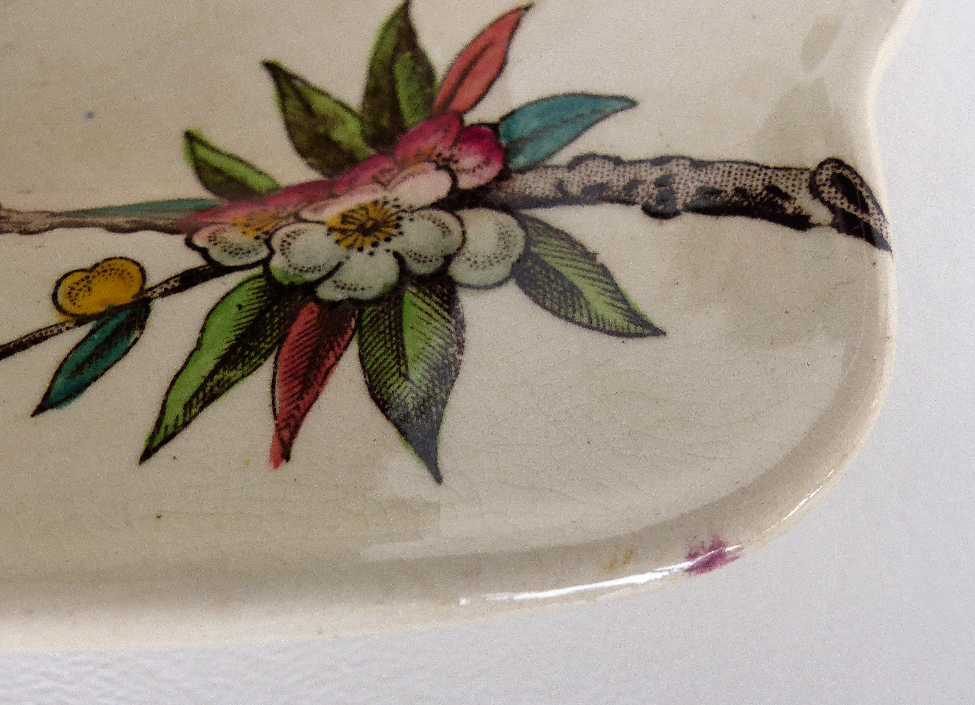 19th Century French Faience Asparagus Strainer and Serving Dish For Sale