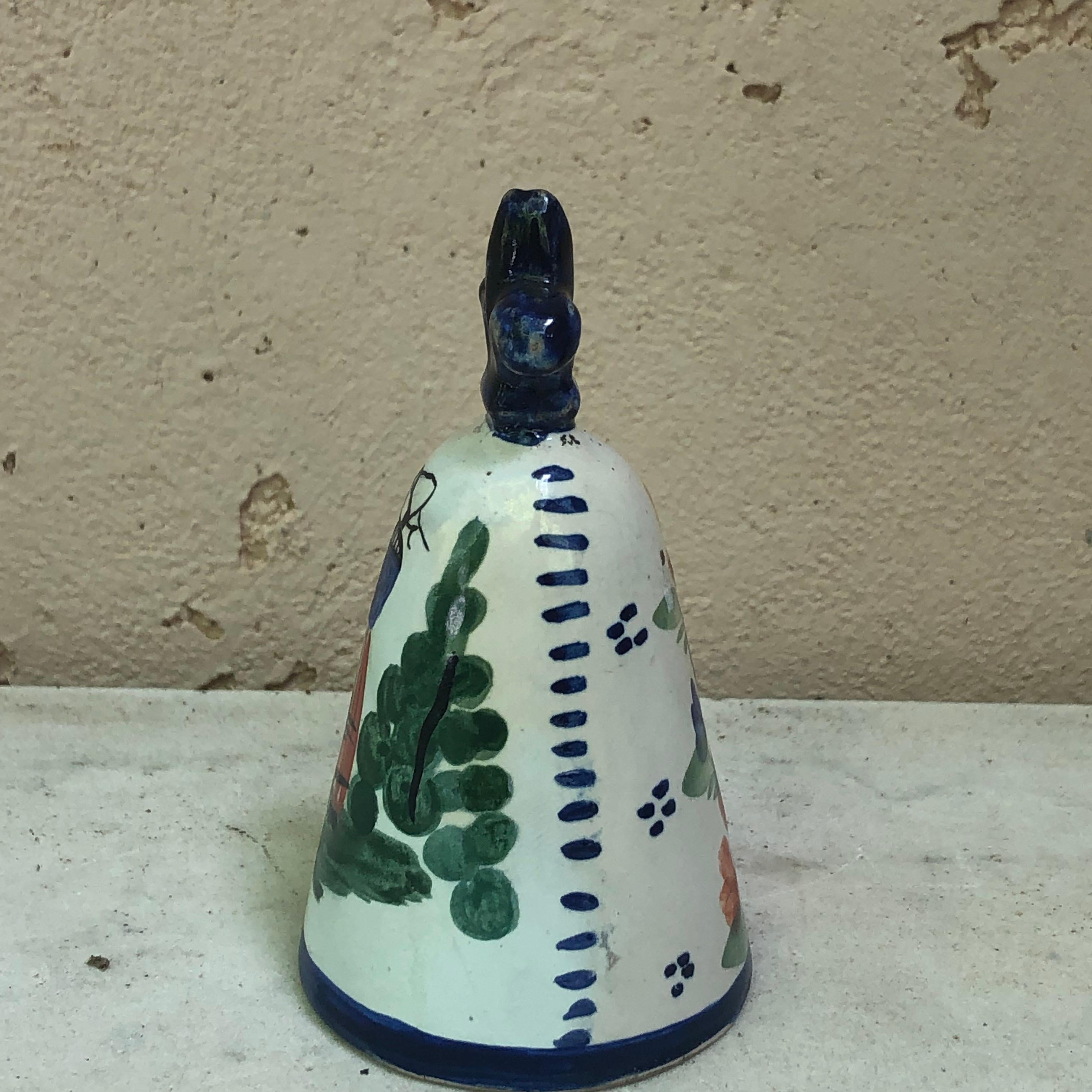 French Faience Bell Quimper, Circa 1900 In Good Condition In Austin, TX