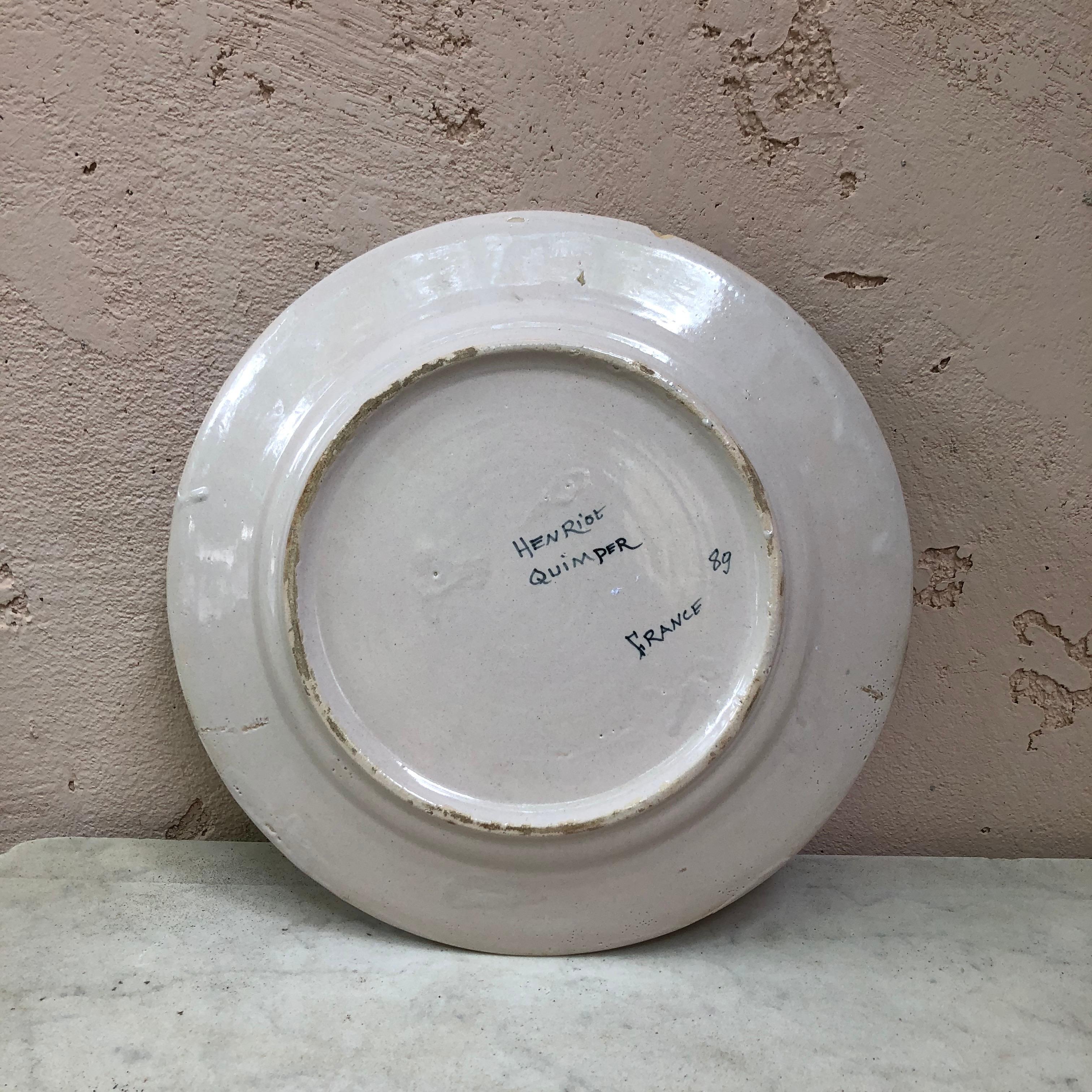 assiette quimper henriot