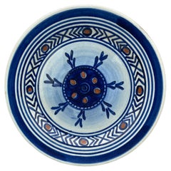 Antique French Faience Blue & White Plate Gien