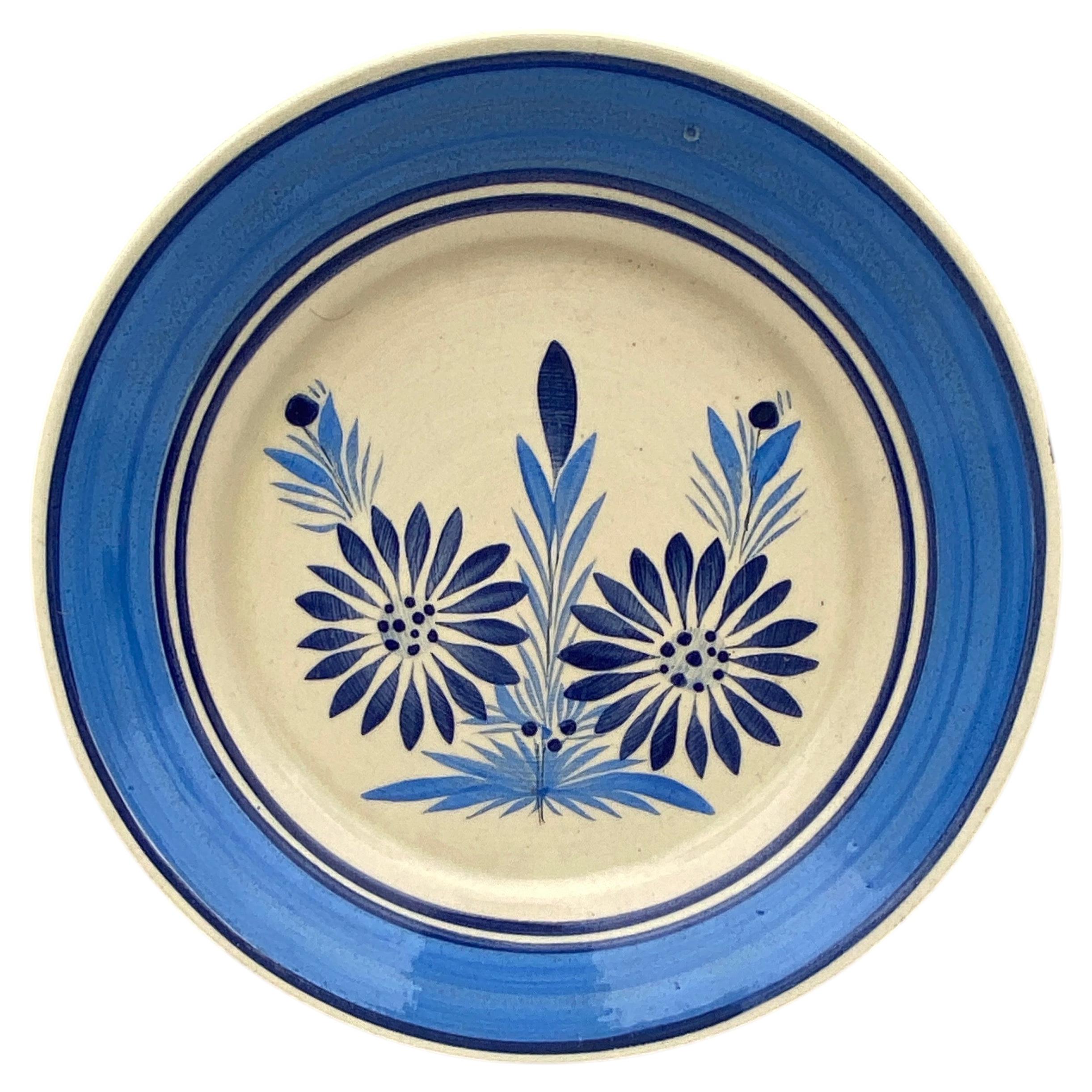 French Faience Blue & White Plate Henriot Quimper Circa 1930