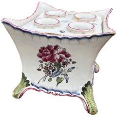 French Faience Bud Vase, 19th Century