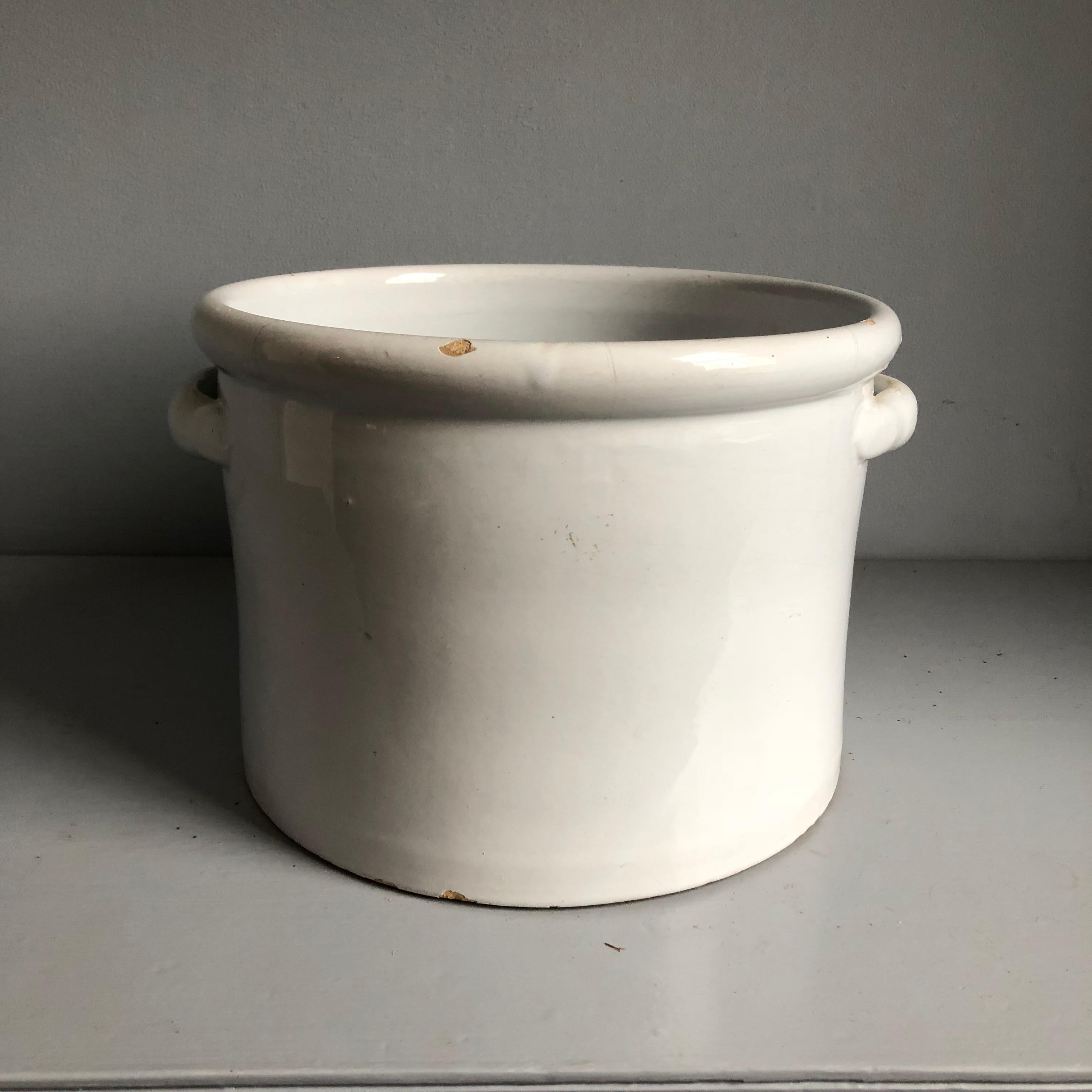 French Faience Cache Pot, 19th Century For Sale 2