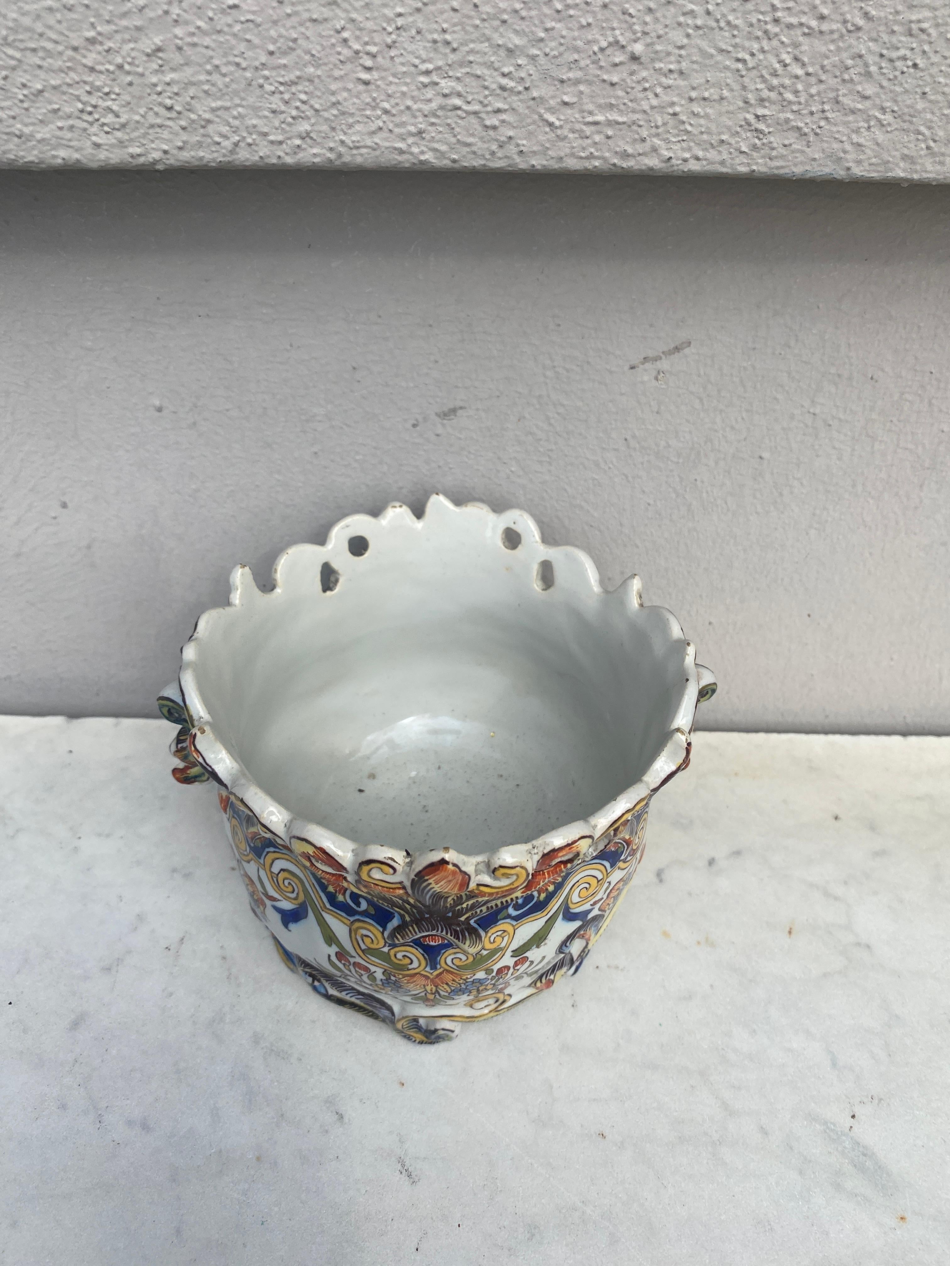 French Faience Cache Pot Desvres Circa 1900 For Sale 2