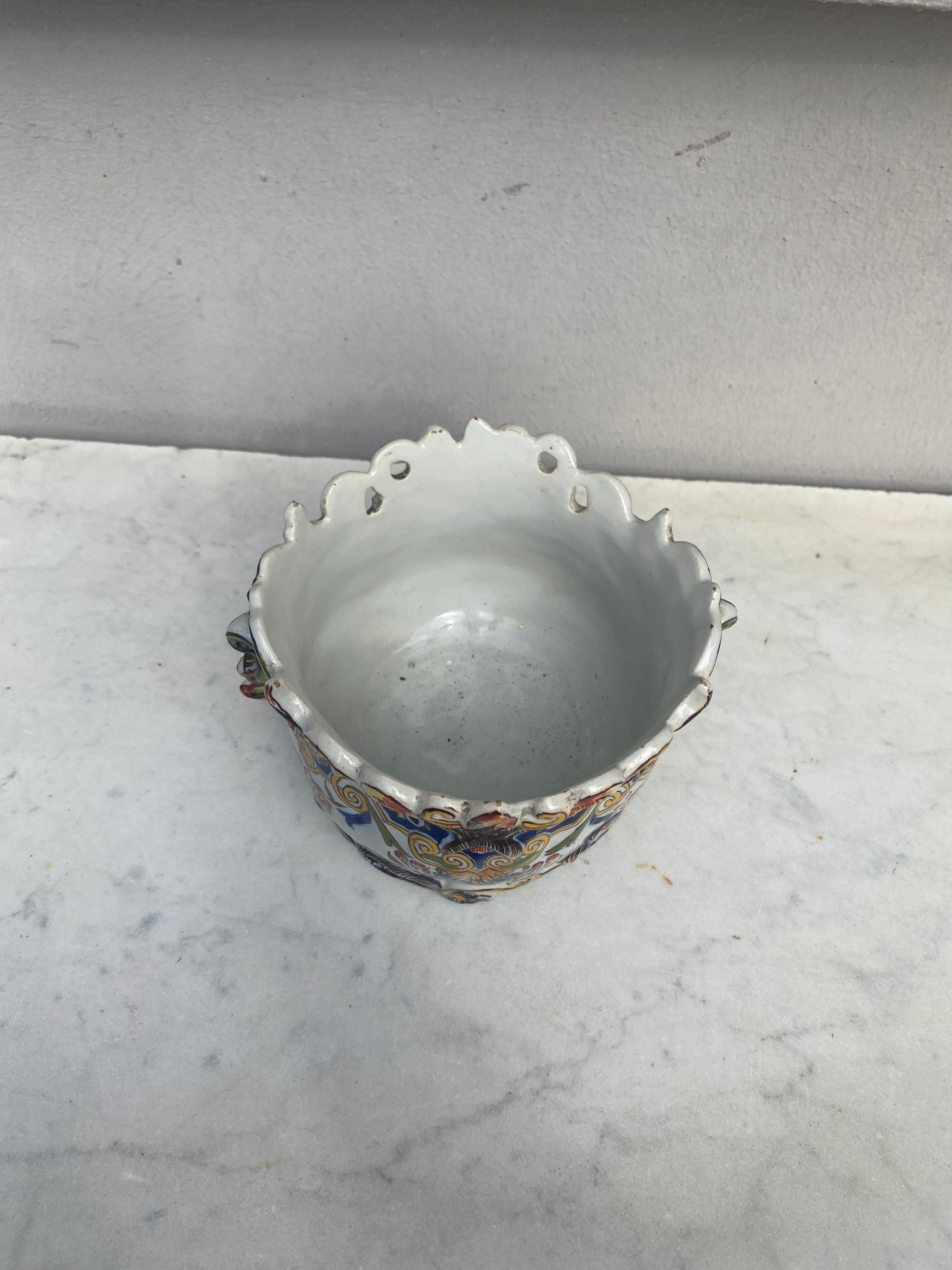 French Faience Cache Pot Desvres Circa 1900 For Sale 3