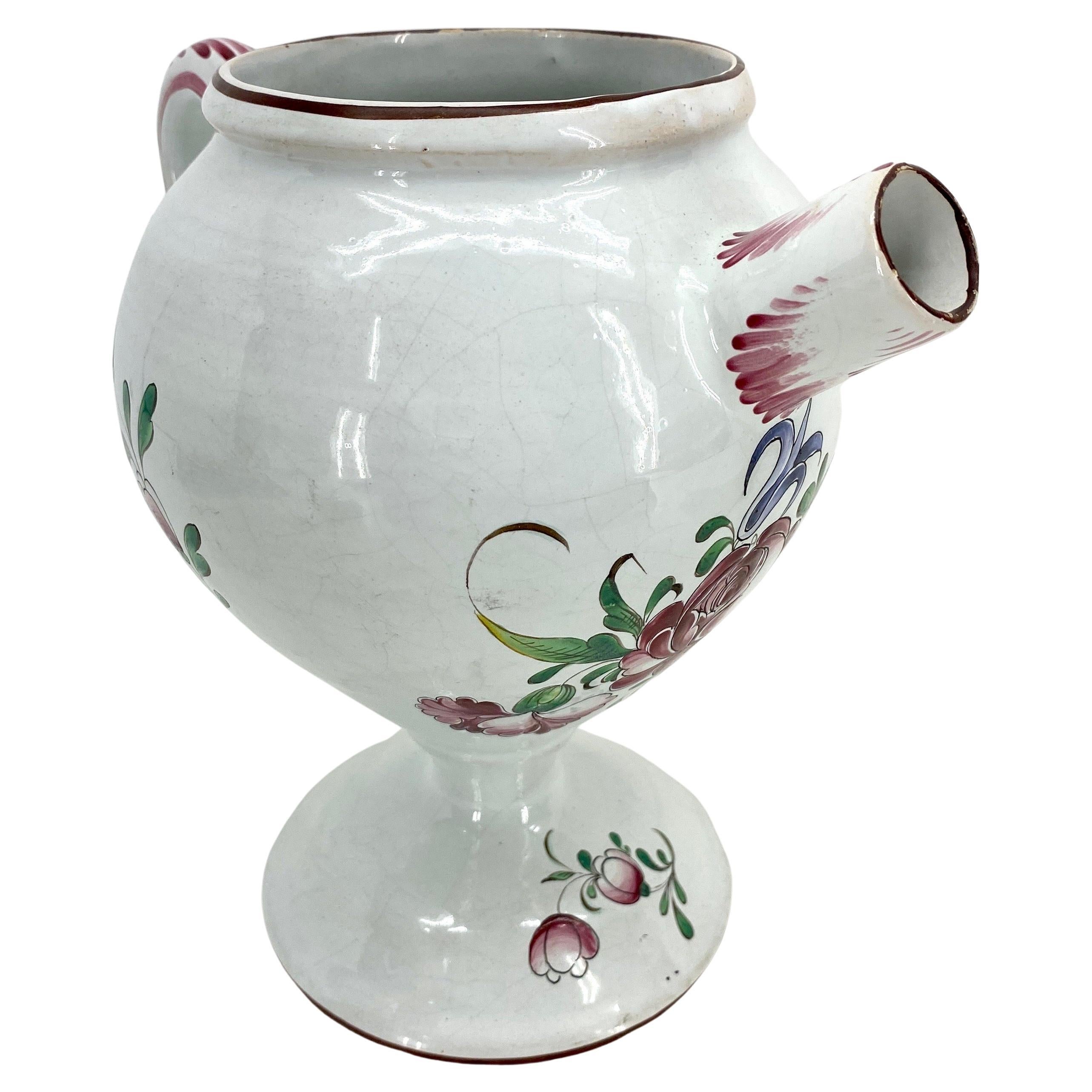 French Faience Ceramic Apothecary Medicinal Pot Jar For Sale 2