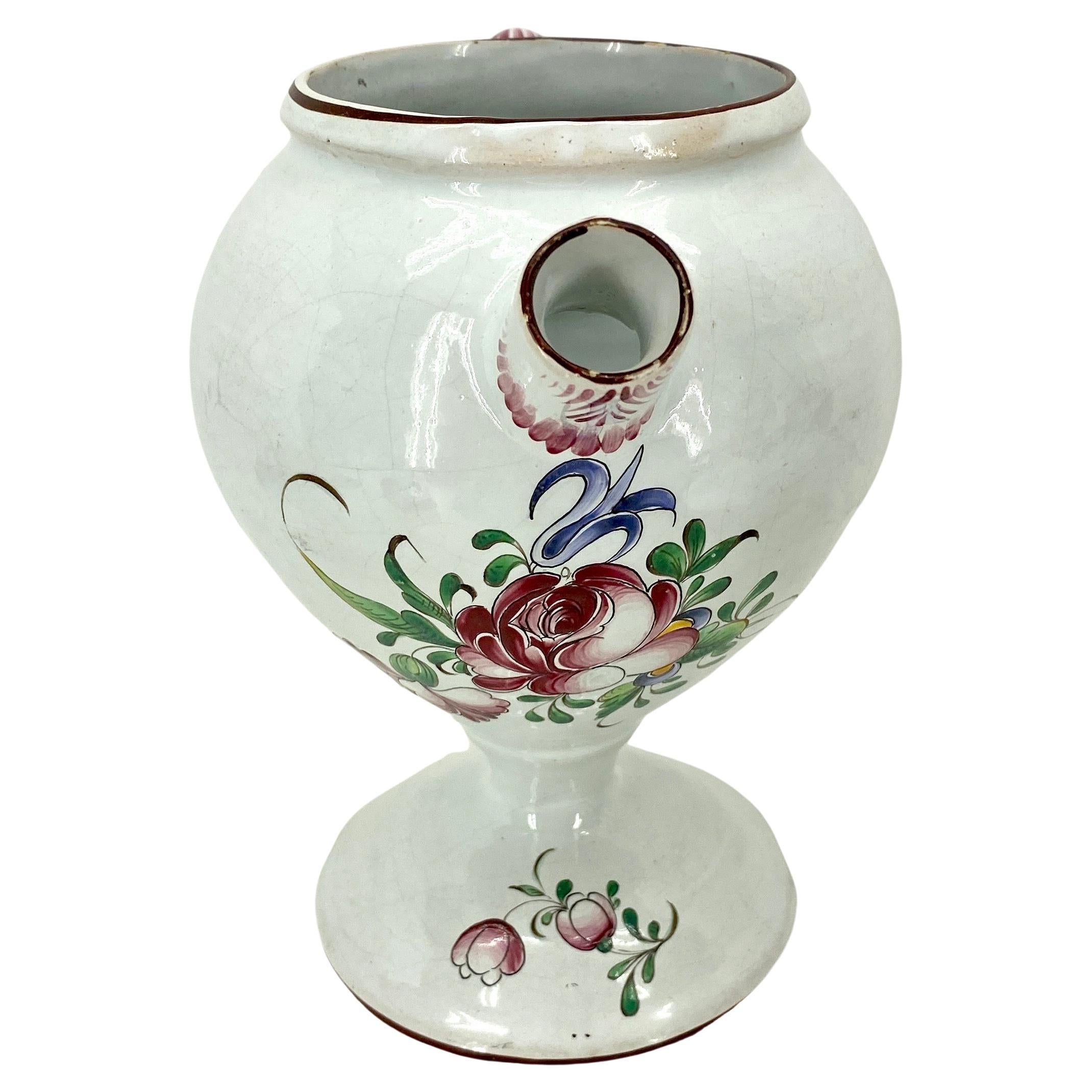 French Faience Ceramic Apothecary Medicinal Pot Jar For Sale 3