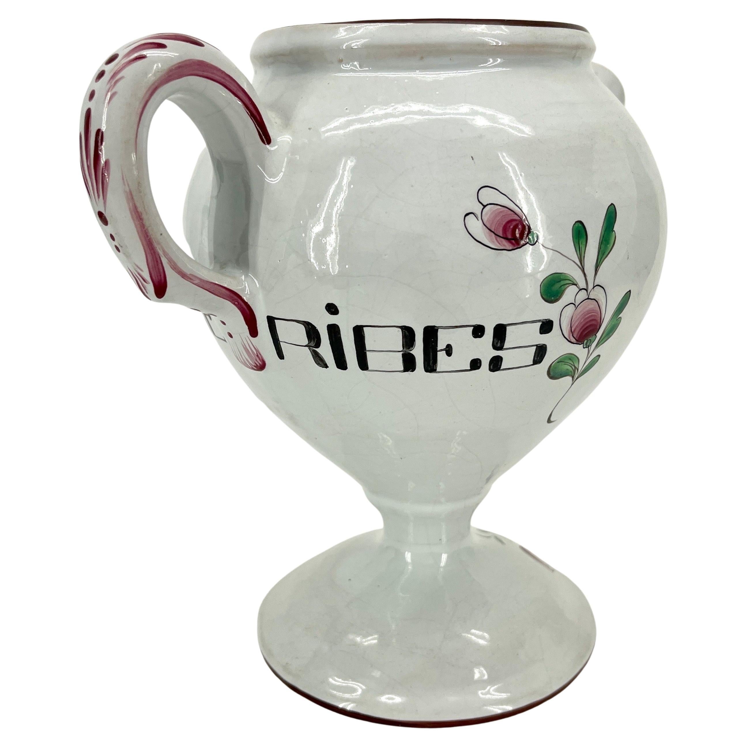 Fayence Apothekergefäß aus Keramik Medicinal-Topf (Mitte des 20. Jahrhunderts) im Angebot