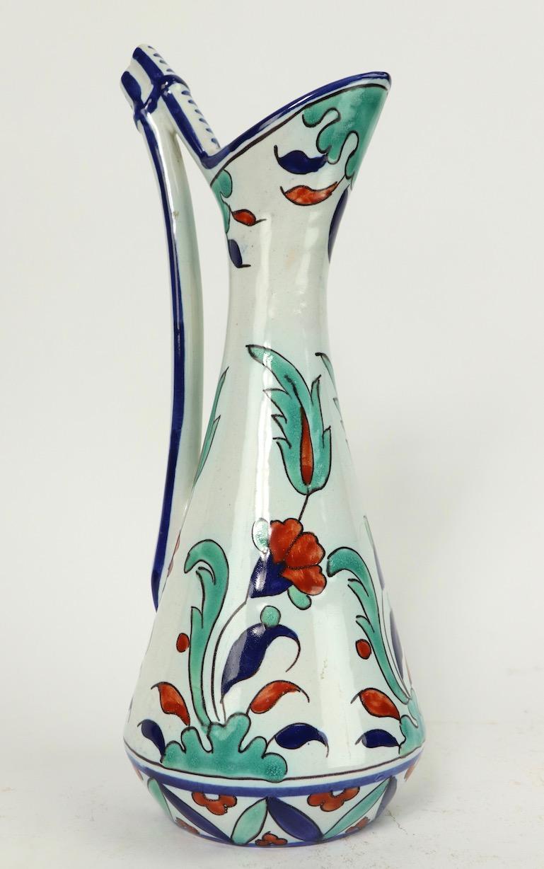 French Faience Ceramic Jug by Henri Delcourt 5