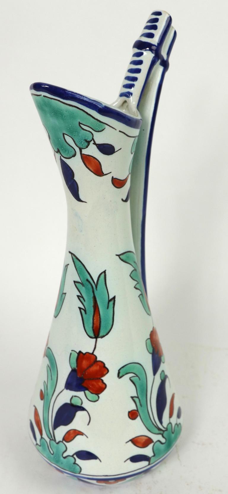 20th Century French Faience Ceramic Jug by Henri Delcourt