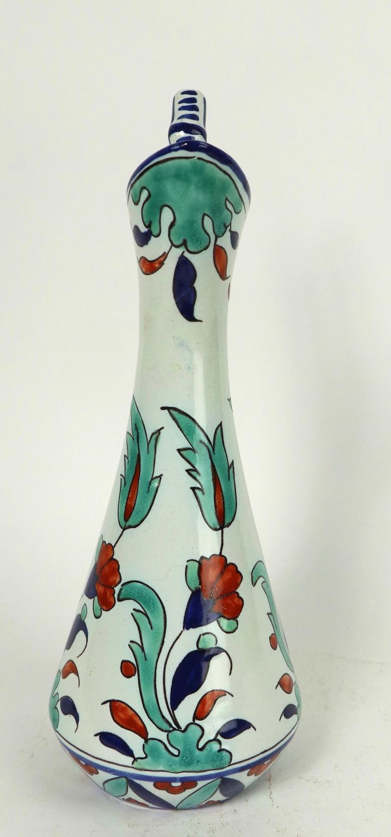 French Faience Ceramic Jug by Henri Delcourt 1