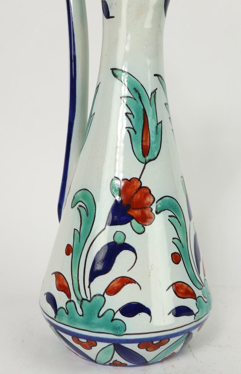 French Faience Ceramic Jug by Henri Delcourt 4