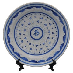 Antique French faience charger, 19th century
