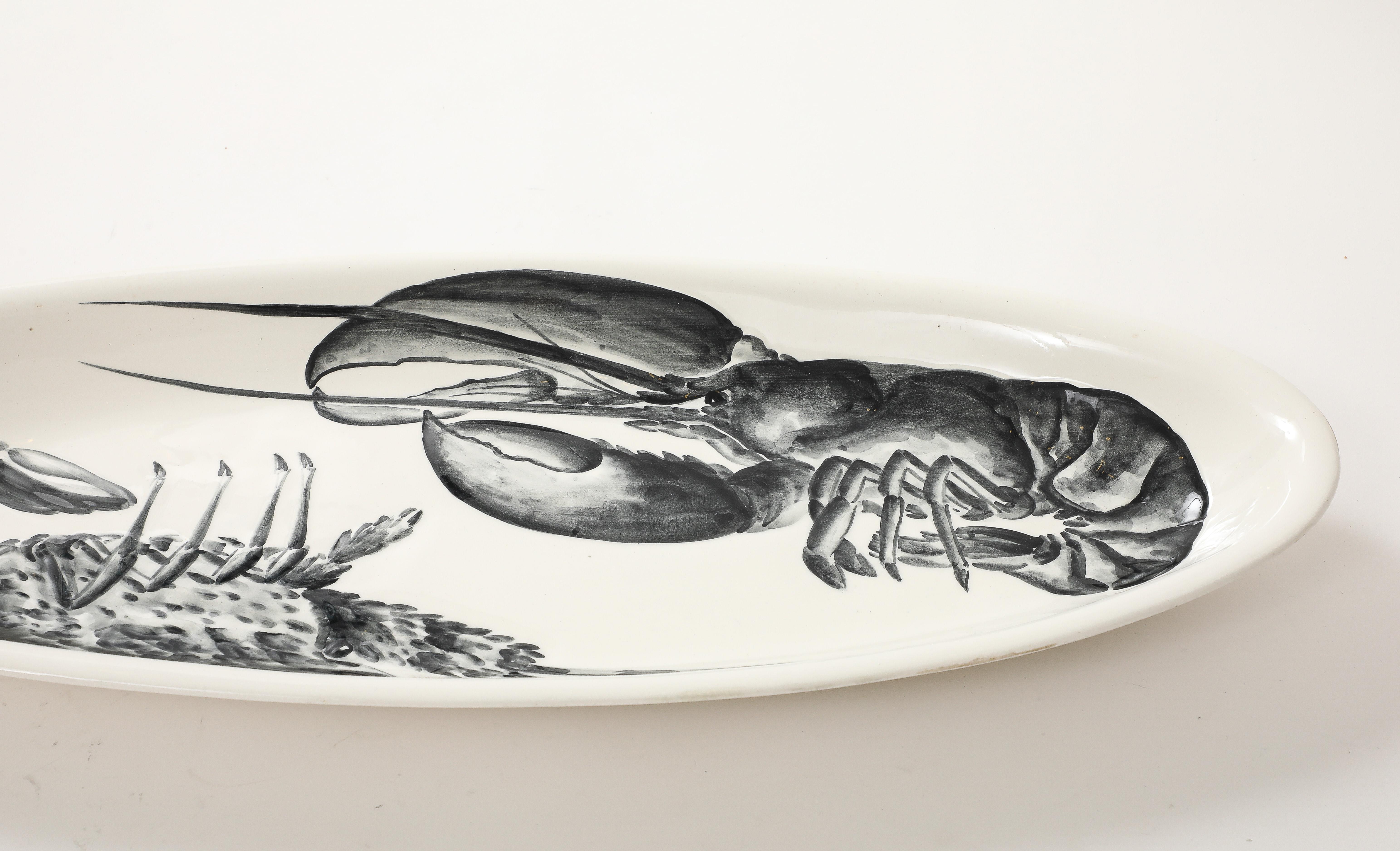Französische Fayence d' Avrit Hummer-Platte im Angebot 3
