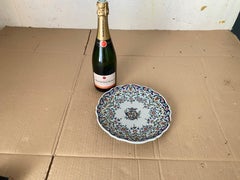 French Faience  Desvres 19th Century Blue Green Emile Fourmaintraux Signed