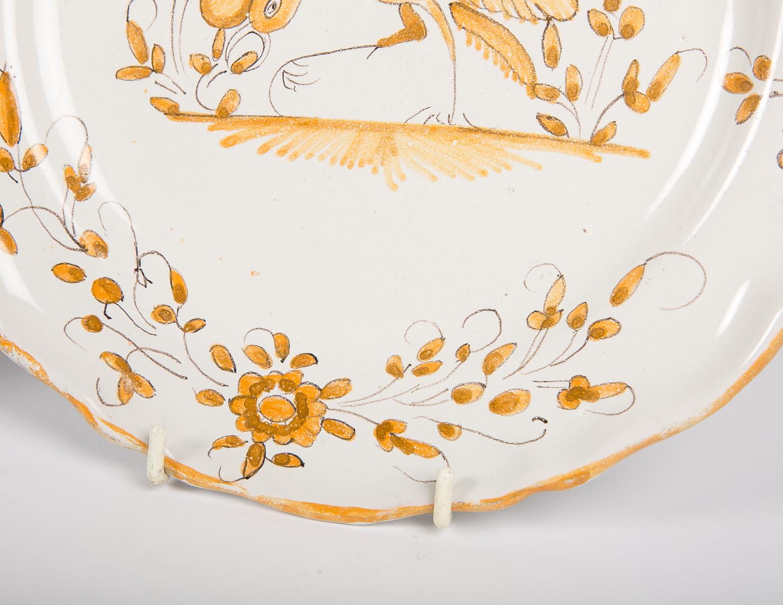 Chinoiserie French Faience Dishes or Plates Made circa 1780 For Sale