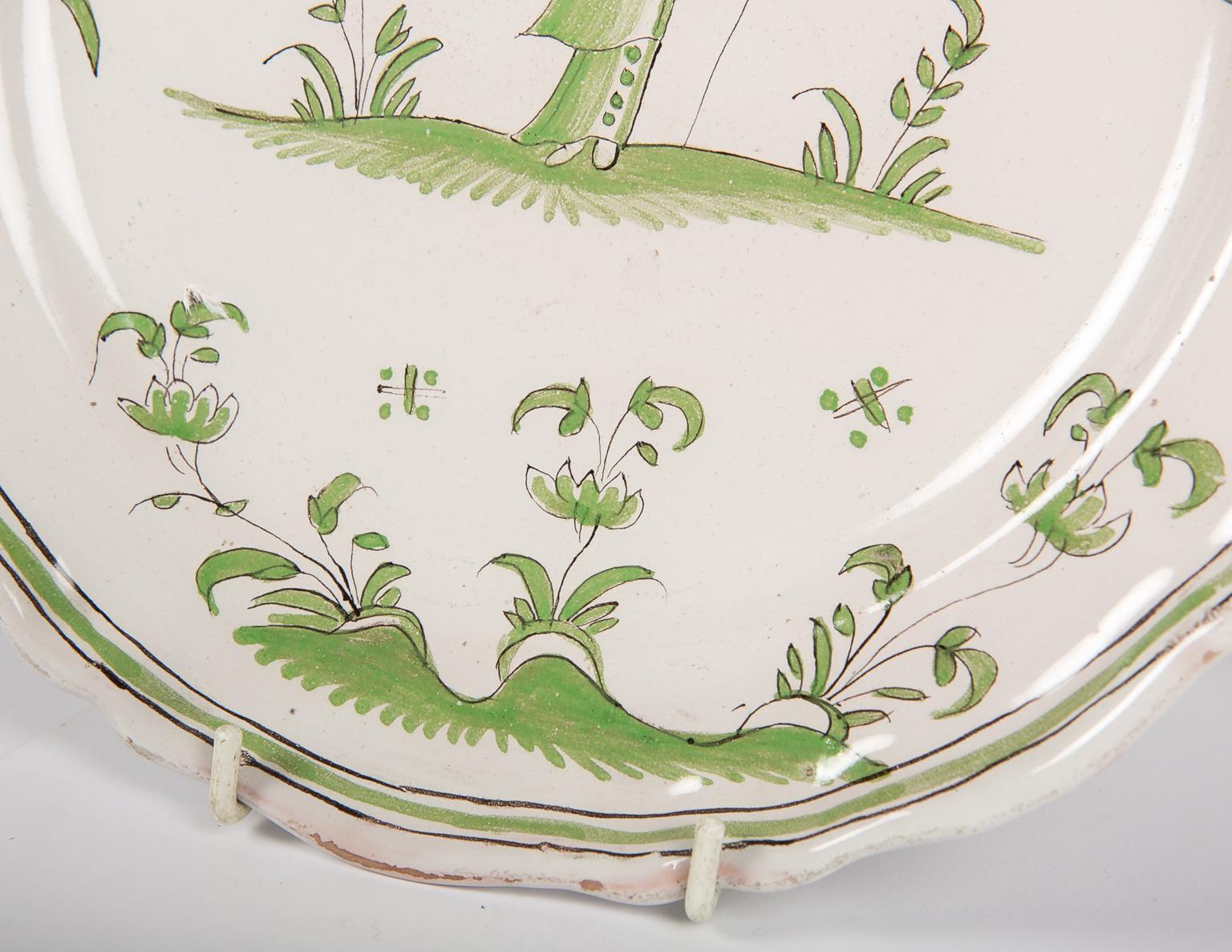 French Faience Dishes or Plates Made circa 1780 For Sale 1