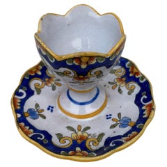 French Faience Egg Cup, circa 1900