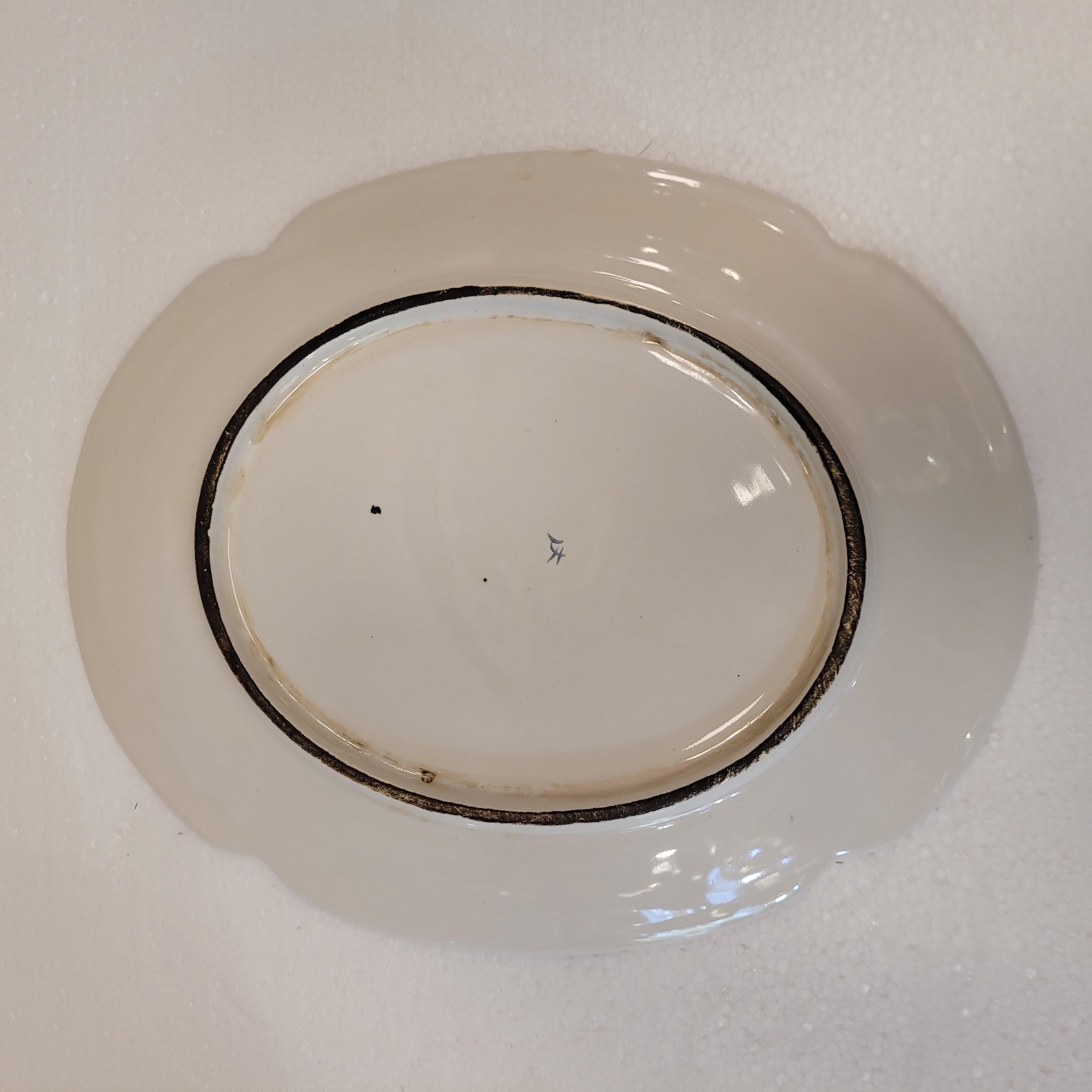 Recipiente para legumbres Estrasburgo amarillo rosa pintado a mano en loza francesa  fuente en venta 6
