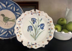 French Faience Hand Painted Plate, c. 1890's