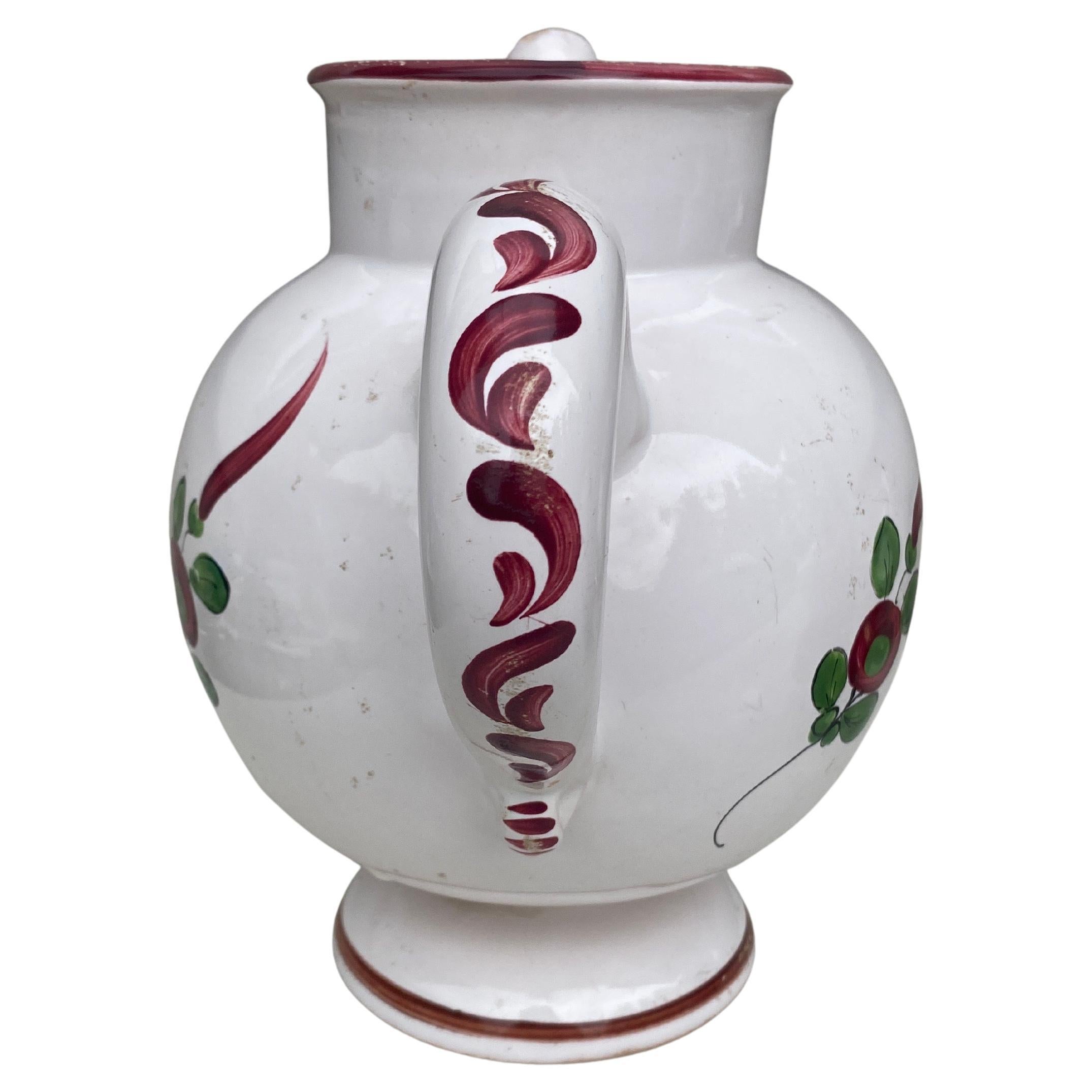 Francese Brocca con manico in maiolica francese CIRCA 1950 in vendita