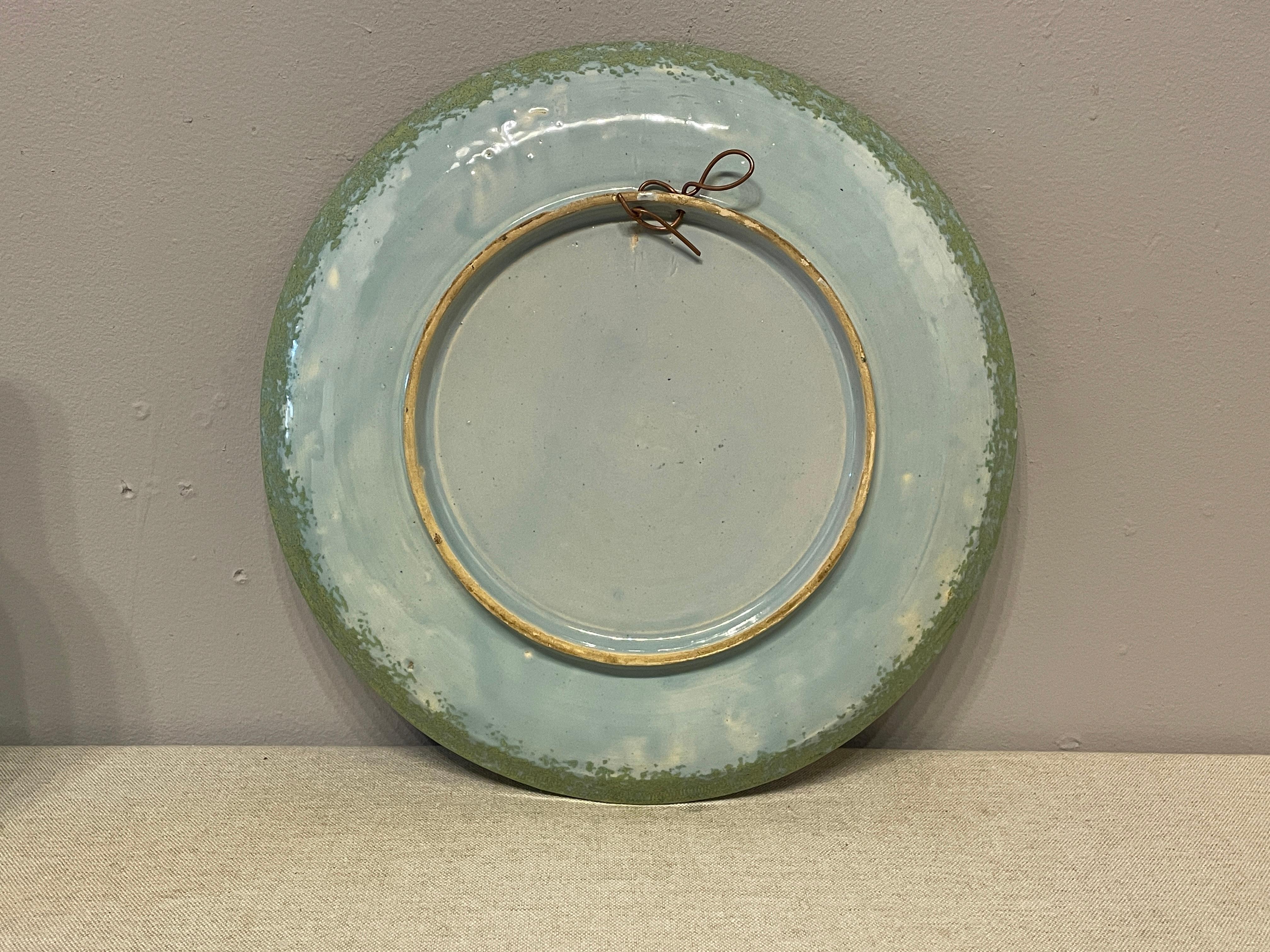 20th Century French Faience HB Quimper Platter For Sale