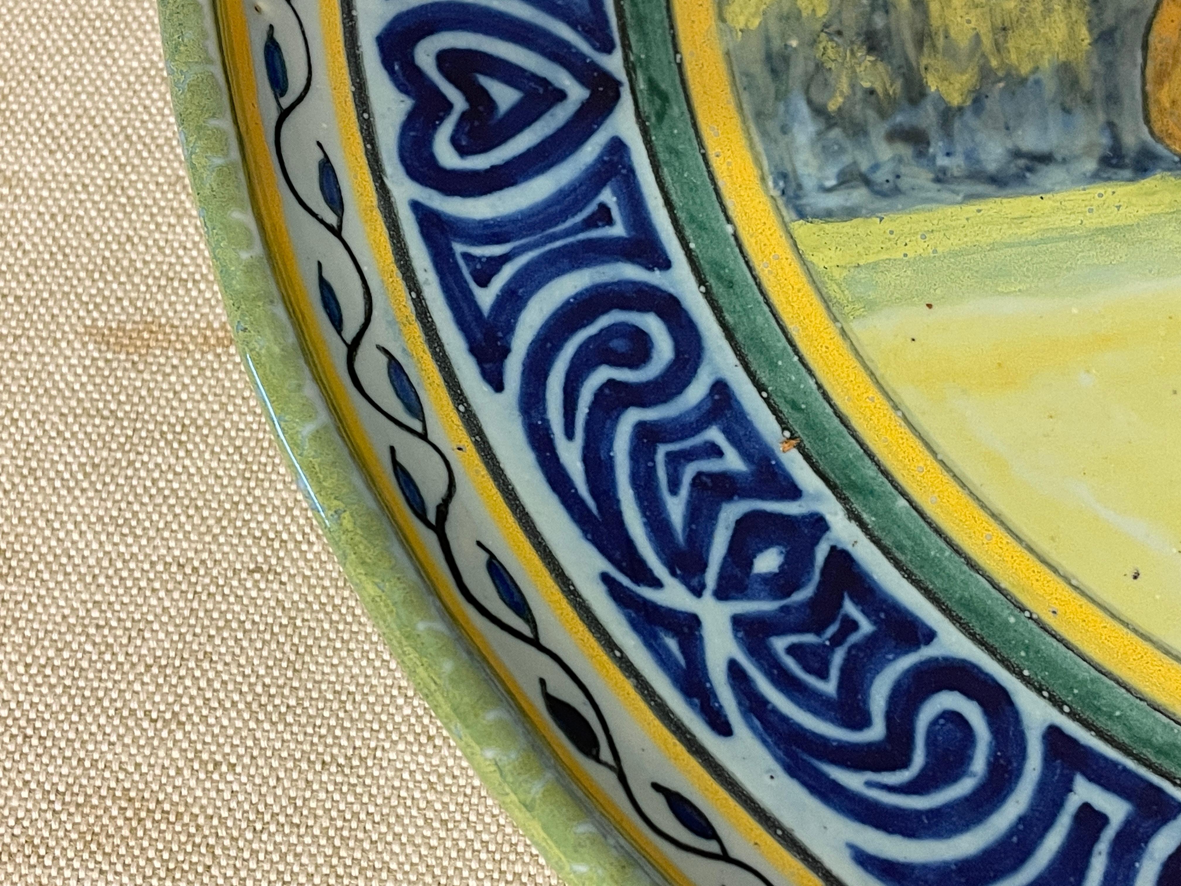 French Faience HB Quimper Platter For Sale 1