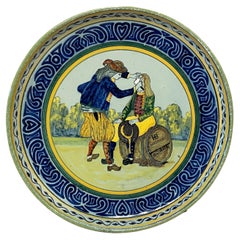 Used French Faience HB Quimper Platter