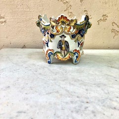 French Faience Jardinière Cache Pot Desvres, circa 1900