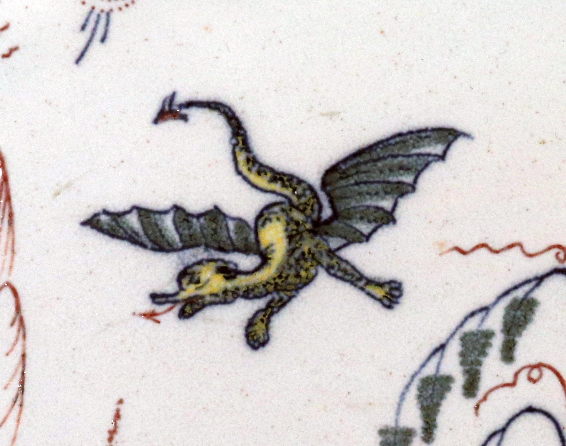 Plateau octogonal oblong à Chinoiserie de la Faïence (Bannette), probablement Rouen en vente 5