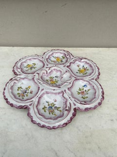 Französisch, Fayence Austernschale Alfred Renoleau Angouleme